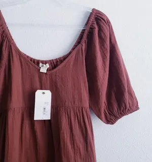 Billabong Gauze Fall For Ya Babydoll Mini Dress New With Tags thumbnail 3