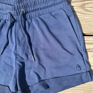 icyzone navy blue women’s sweat shorts with pockets thumbnail 3