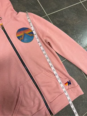 Aviator Nation Womens All Seasons Circle Hoodie Swetshirt Full Zip Pink Small thumbnail 14
