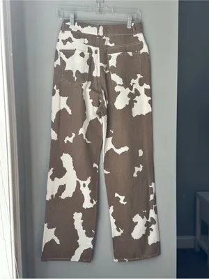 NWT 12th Tribe cow print jeans size small thumbnail 6