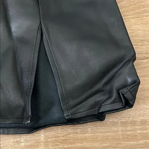 Sleek Black faux Leather Mini Skirt thumbnail 3