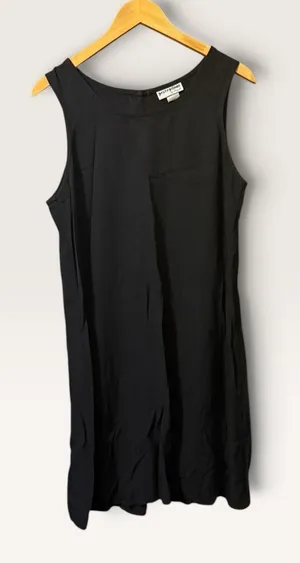 Perceptions by Irene B Vintage Black Sleeveless Shift Dress Size 14 Minimalist thumbnail 1