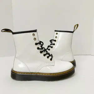 Dr. Martens White Patent Leather Combat Style Boots Size 6 thumbnail 4