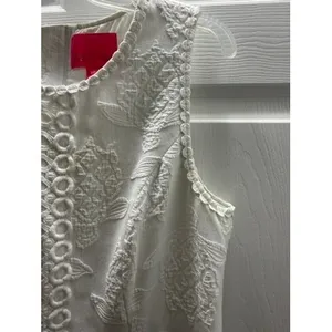 Lilly Pulitzer Mila Stretch Shift‎ Dress Resort White Turtle Pucker Jacquard 10 thumbnail 4