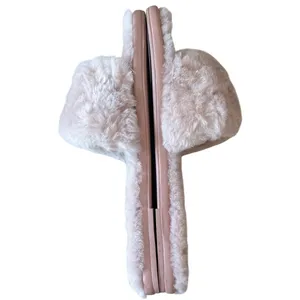 Tory Burch Everly Jeweled Shearling Slides Meadowsweet Pink Sz 8.5 thumbnail 5