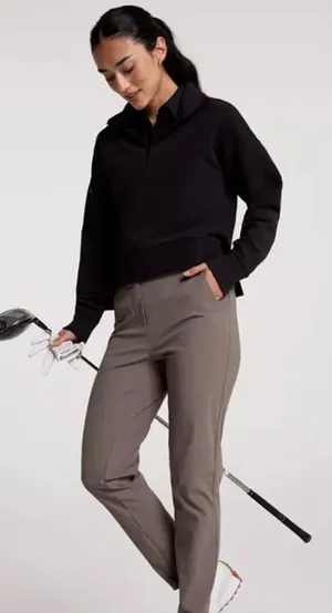 Calia by Carrie Women's Fall Textured 1/4 Zip in Black NWT thumbnail 1