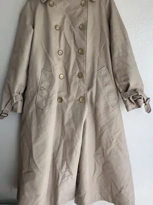 vintage Sears Fashions double button trench coat in beige 1970’s Women’s Sz L thumbnail 1