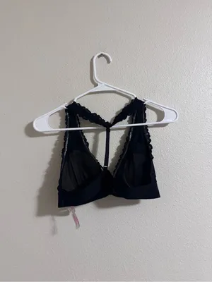 PINK Victoria's Secret Black Lace Racerback Bralette thumbnail 3