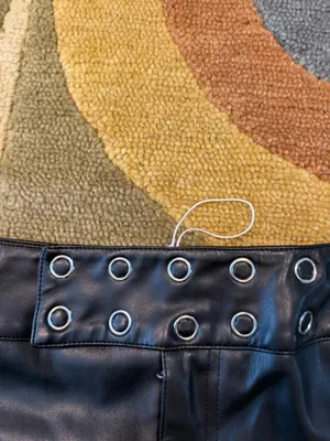 NWOT Tiger Mist Low Rise Very Short Mini Faux Leather Skirt Black Size Small thumbnail 2