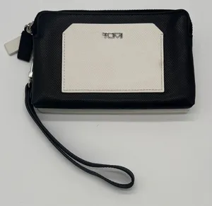 TUMI Double Zip Leather Phone Case Travel Wallet‎ Wrist Clutch thumbnail 1