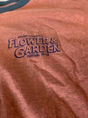disney flower garden orange Tshirt  thumbnail 6