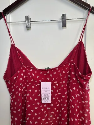 Wild Fable Red Paisley Bandana Rhinestone Cami Tank Top Medium NWT thumbnail 8
