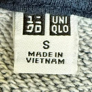Uniqlo Zip Up Hooded Sweatshirt Hoodie Size Small Blue Athleisure Loungewear thumbnail 3