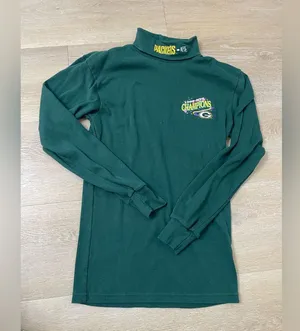 Vintage Green Bay Packers Turtle Neck Size M thumbnail 1