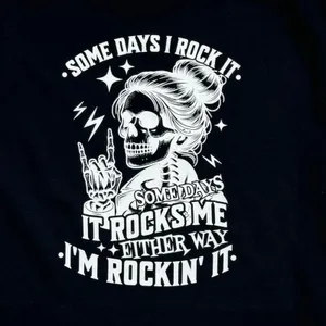 Copied - I’m Rockin’ It Women’s X-Large T-Shirt Short Sleeve Black Crew Neck thumbnail 3