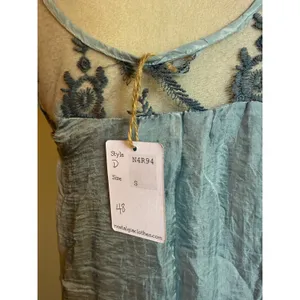 Nostalgia Blue Embroidered small boho flowy fairy whimsi romantic lace y2 dainty thumbnail 4