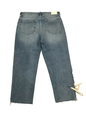 Hidden Tracey Lace-Up Hem Sides Ankle Crop Blue Jeans 29 thumbnail 8