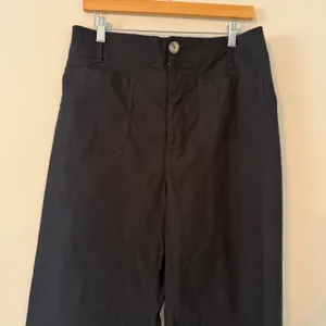 Maeve Anthropologie The Colette Wide Leg Crop Pants Black High Rise Womens Sz 32 thumbnail 3