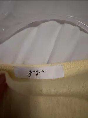 gaze Pastel Yellow Scoop Neck Crop Top with Bow thumbnail 3