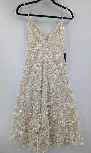 NWT LULU'S Flourishing Embroidered Lace Fit & Flare Midi Dress thumbnail 1