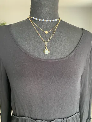 Ana A New Approach layered necklace gold thumbnail 2
