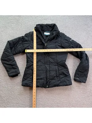 Columbia Omni-Shield Black Insulated Puffer Jacket Womens Small Zip Winter Coat thumbnail 3
