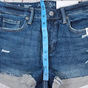 Arizona Jean Co High Rise Denim‎ Shorts Womens Size 2 2.5 Inch Inseam Cuffed thumbnail 8