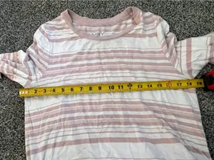 Marc New York pink and white long sleeve shirt thumbnail 1