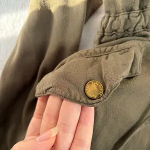 Guess Cargo Utility Jacket Women's M Green Viscose Military Gorpcore Retro Y2K thumbnail 11