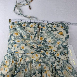 Bishop + Young NWT Aeries Halter Dress Lagos Print Floral Cotton Maxi Small thumbnail 8