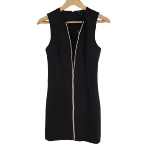 NEW NBD Phineas Rhinestone Plunge Mini Dress in Black Size XXS thumbnail 5
