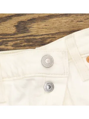 Levis Womens 501 Original Shorts Button Fly Jean Jorts Disco Nights White 30 thumbnail 5
