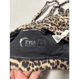 Zyia Active Mesh Racerback Sports Bra Leopard Print Women's Size Large thumbnail 4
