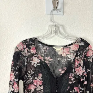 Denim & Supply Ralph Lauren Ethereal Dainty Cottage Floral Lace Y2K Medium thumbnail 10