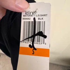 Felina Black Side Shirred Maternity Tee Small thumbnail 5