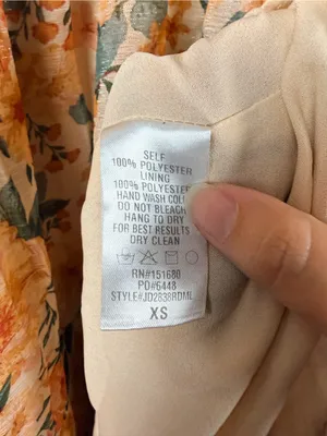 Storia Estelle babydoll maxi dress in orange tan shimmer floral size XS thumbnail 6