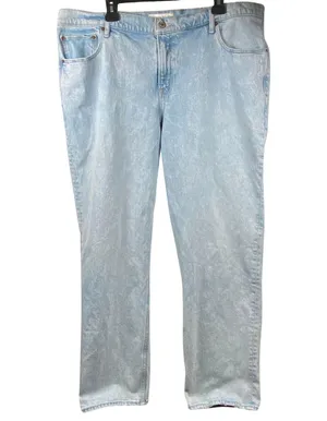 Abercrombie & Fitch Jeans Womens 18R 42x30 90’s Straight Low Rise Light Denim thumbnail 1