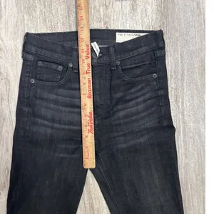 Rag‎ & Bone High Rise Ankle Skinny Jeans Black Lock Size 25 thumbnail 8