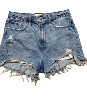 Abercrombie & Fitch Jean Shorts The Mom Short High Rise Size 29 / 8 Curve Love thumbnail 1