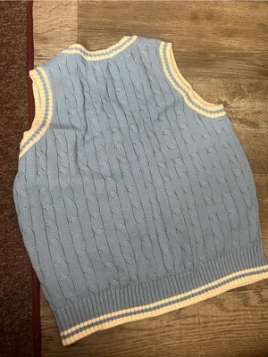 Brandy Melville John galt blue knit sweater vest thumbnail 7