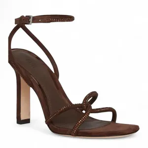 ❣️ PAIGE Scottie Ankle Strap Sandal in Chocolate Brown Size thumbnail 1