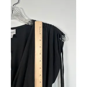 NWT Motherhood Maternity‎ Small Womens Top Black Stretch V-Neck Cap Sleeve thumbnail 4