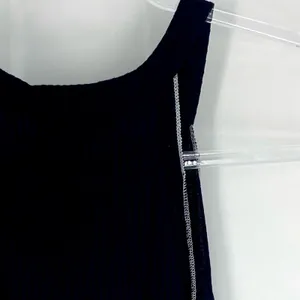 Tres Bien Ribbed Cropped Halter Tank Black‎ M thumbnail 4