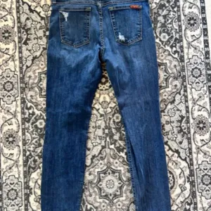 7 For All Mankind The Skinny Distressed 32 Med Wash Destroyed Stretch Jeans thumbnail 5