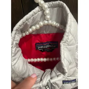 Patagonia Women's Nano Puff Vest in a pale grey‎ women's small thumbnail 3
