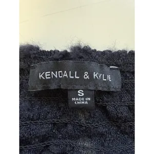 Kendall And Kylie Black Lace Crop Top Long Sleeve Whimsigoth Fairy Indie Sleaze thumbnail 5