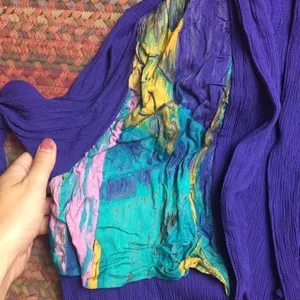 80s VINTAGE PURPLE FUNKY CARDIGAN thumbnail 3