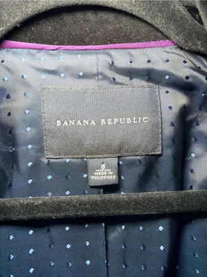 Banana Republic Black Velvet Three-Button Blazer thumbnail 2