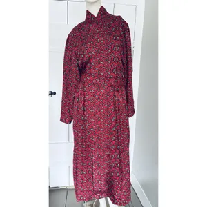 Vintage Talbots Paisley Maxi Dress Prairiecore Cottagecore Long Sleeve Womens 12 thumbnail 3