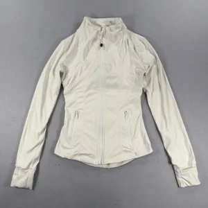 Lululemon Define Jacket Size 2 Cream Luon Full Zip Yoga Activewear Off White thumbnail 1